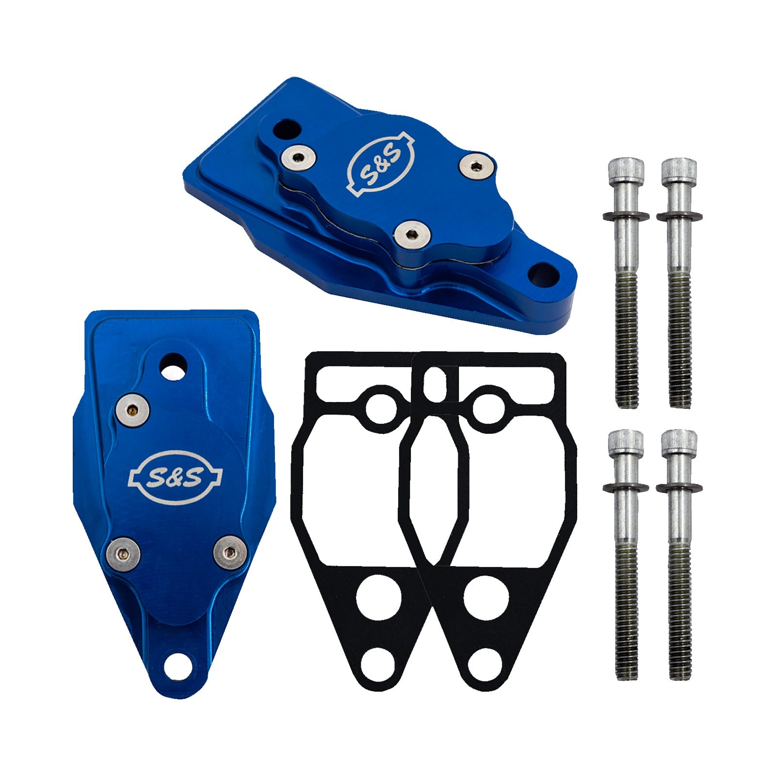 S&S CYCLE - S&S CYCLE - BILLET HEAD BREATHER KIT - ANODIZED BLUE - TWIN CAM '99-'17