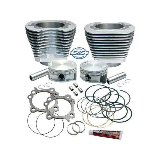 S&S CYCLE - CYLINDER & PISTON REPLACEMENT FOR S&S 106" STROKER KIT - SILVER