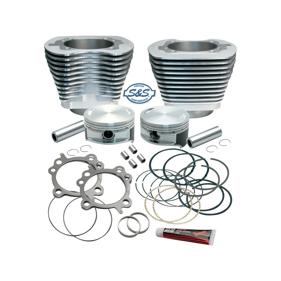 S&S CYCLE - CYLINDER & PISTON REPLACEMENT FOR S&S 106" STROKER KIT - SILVER