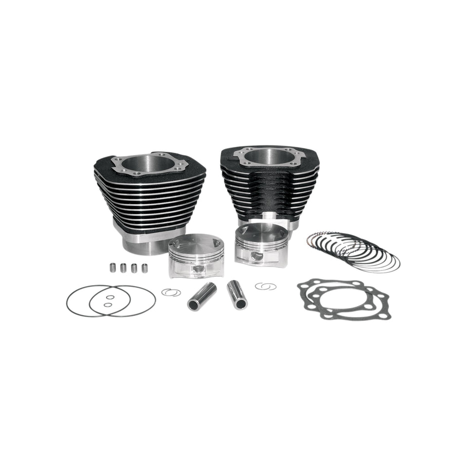 S&S CYCLE - 97" BIG BORE CYLINDER KIT - WRINKLE BLACK - TWIN CAM