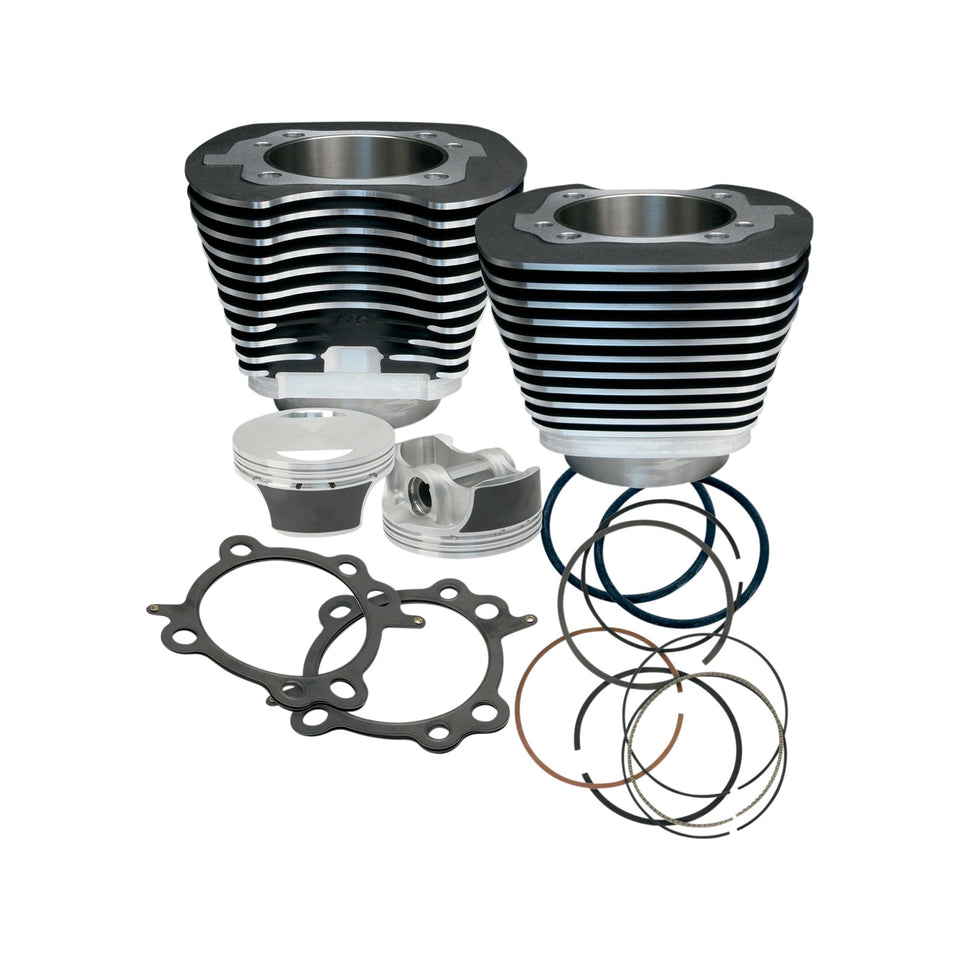 S&S CYCLE - 97" BIG BORE CYLINDER KIT - WRINKLE BLACK - TWIN CAM