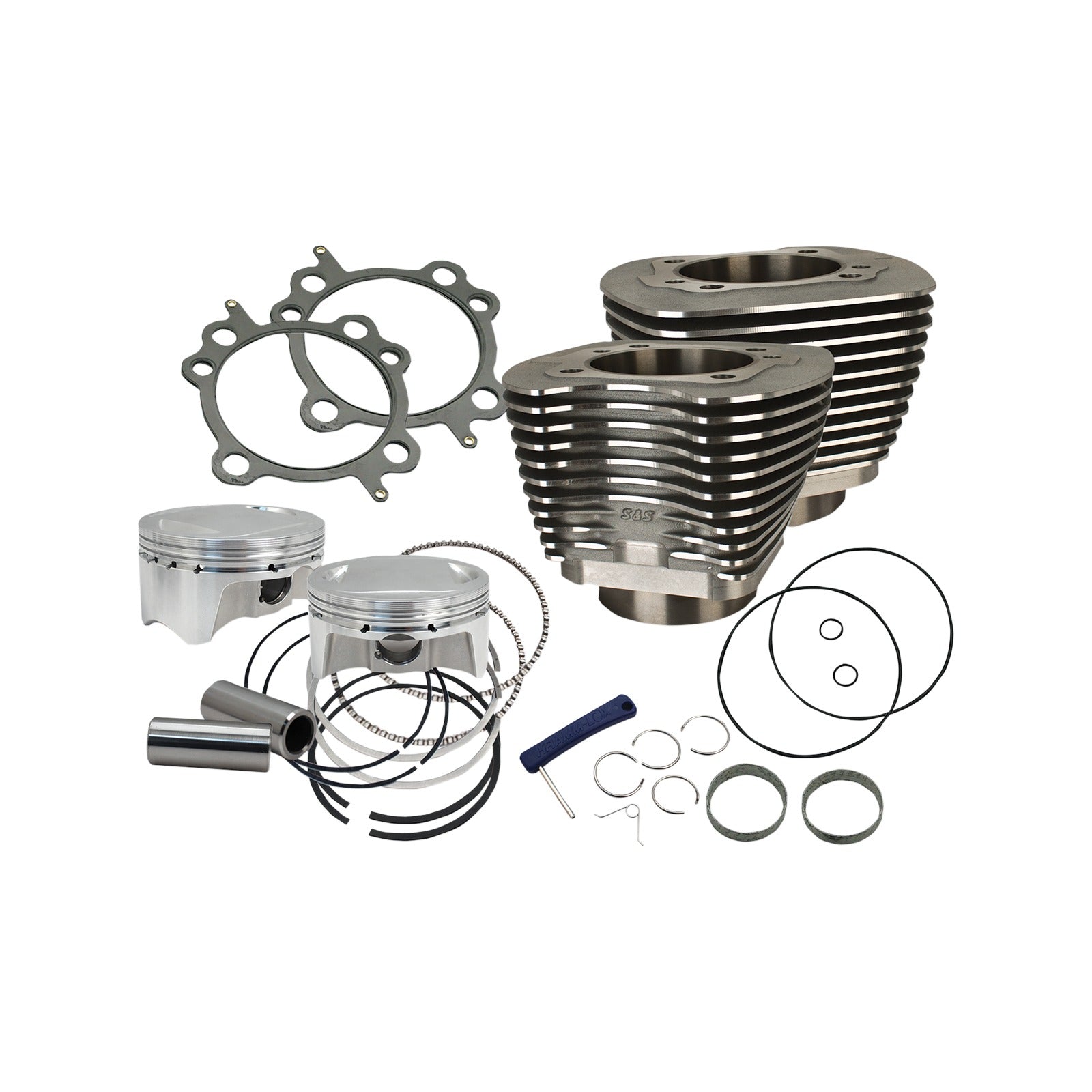 S&S CYCLE - 107" BIG BORE CYLINDER KIT - WRINKLE BLACK - TWIN CAM