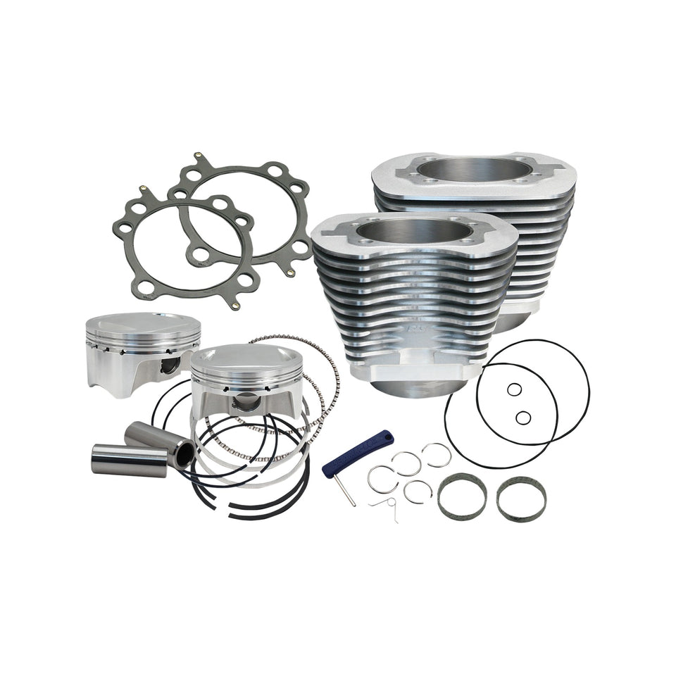 S&S CYCLE - 107" BIG BORE CYLINDER KIT - SILVER - TWIN CAM