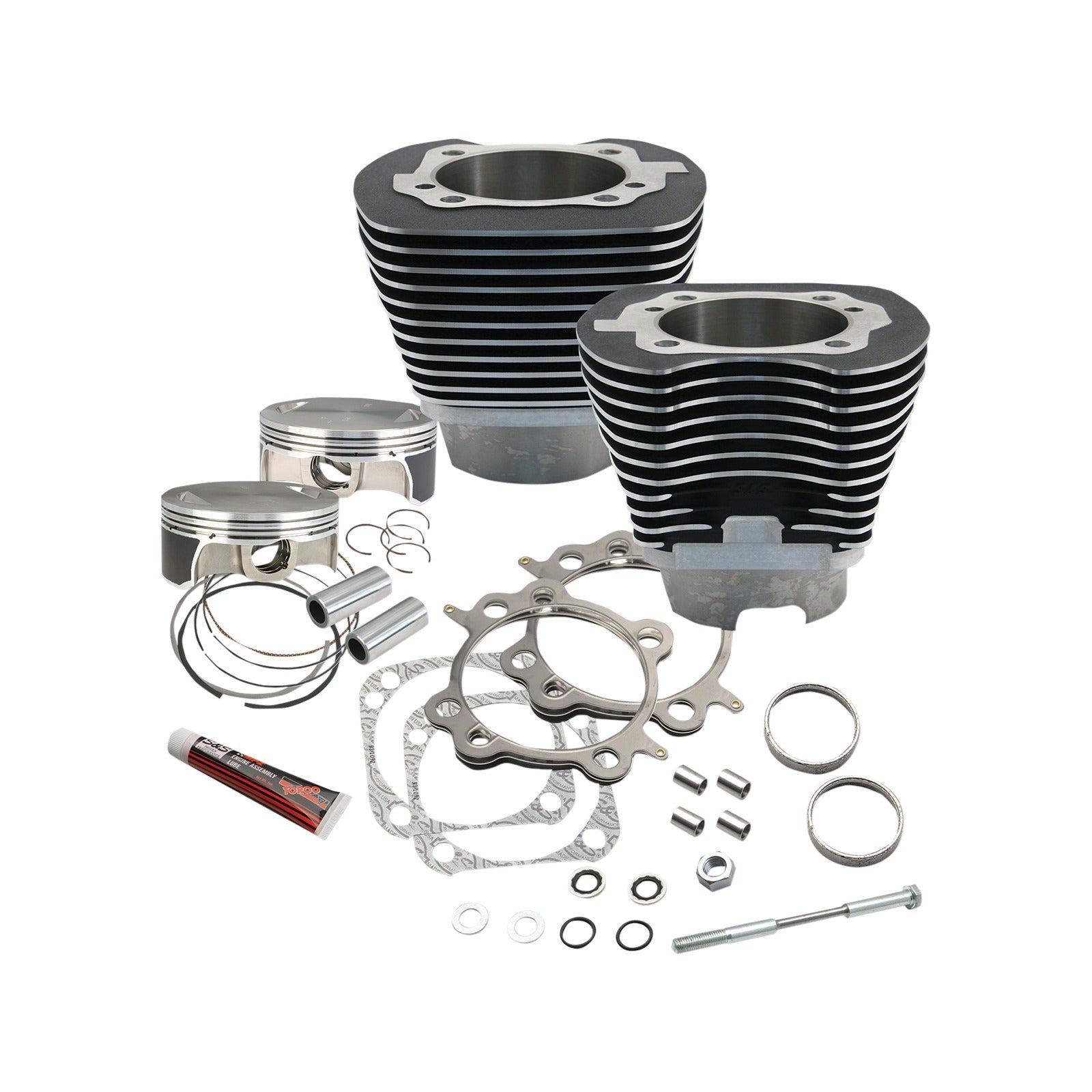 S&S CYCLE - 117" BIG BORE CYLINDER KIT - WRINKLE BLACK - TWIN CAM