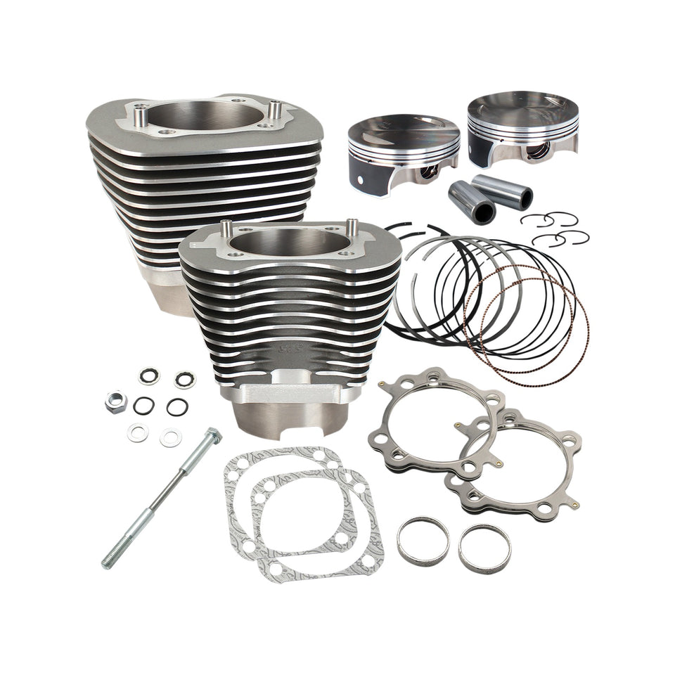 S&S CYCLE - 124" BIG BORE CYLINDER KIT - STONE GRAY - TWIN CAM