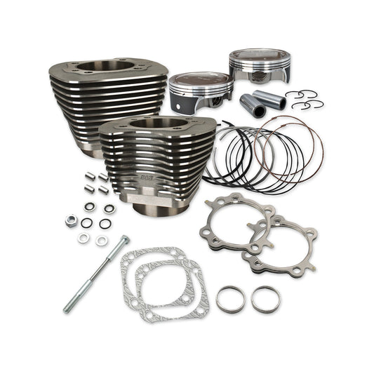 S&S CYCLE - 124" BIG BORE CYLINDER KIT - WRINKLE BLACK - TWIN CAM