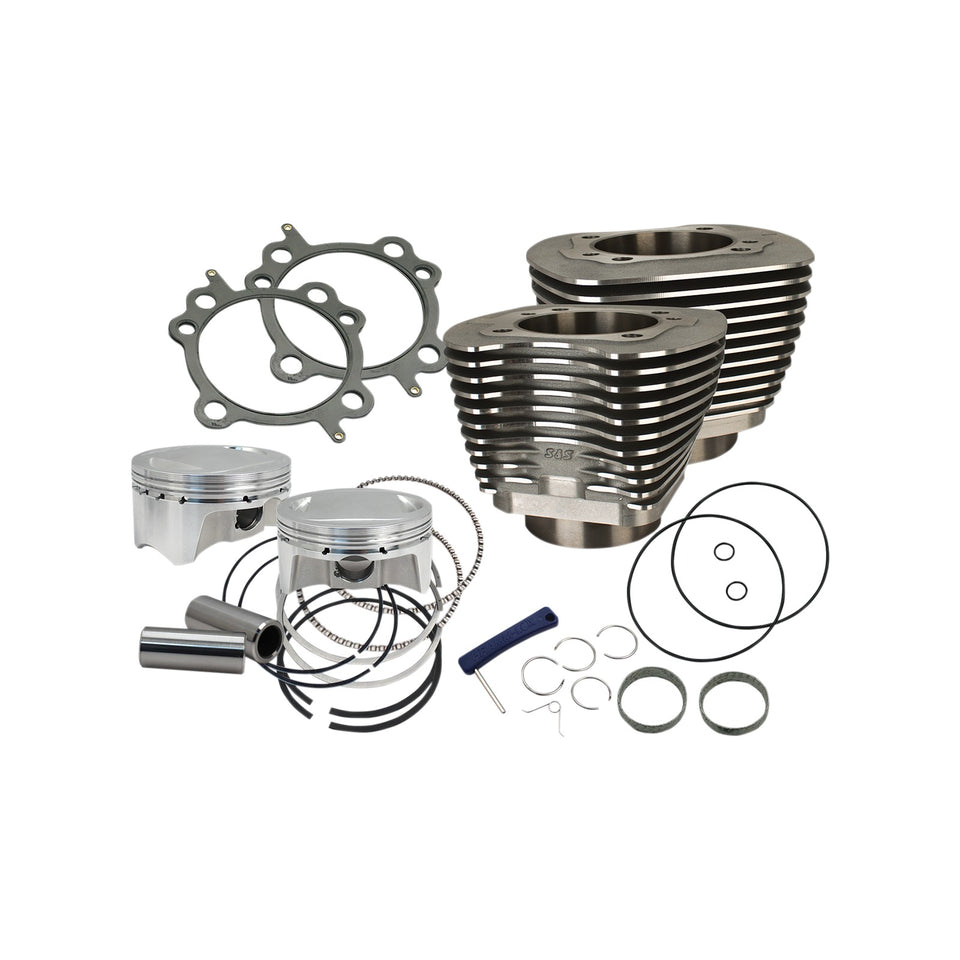 S&S CYCLE - 4" BIG BORE BOLT-IN SIDEWINDER(R) CYLINDER KIT - 100" - BLACK