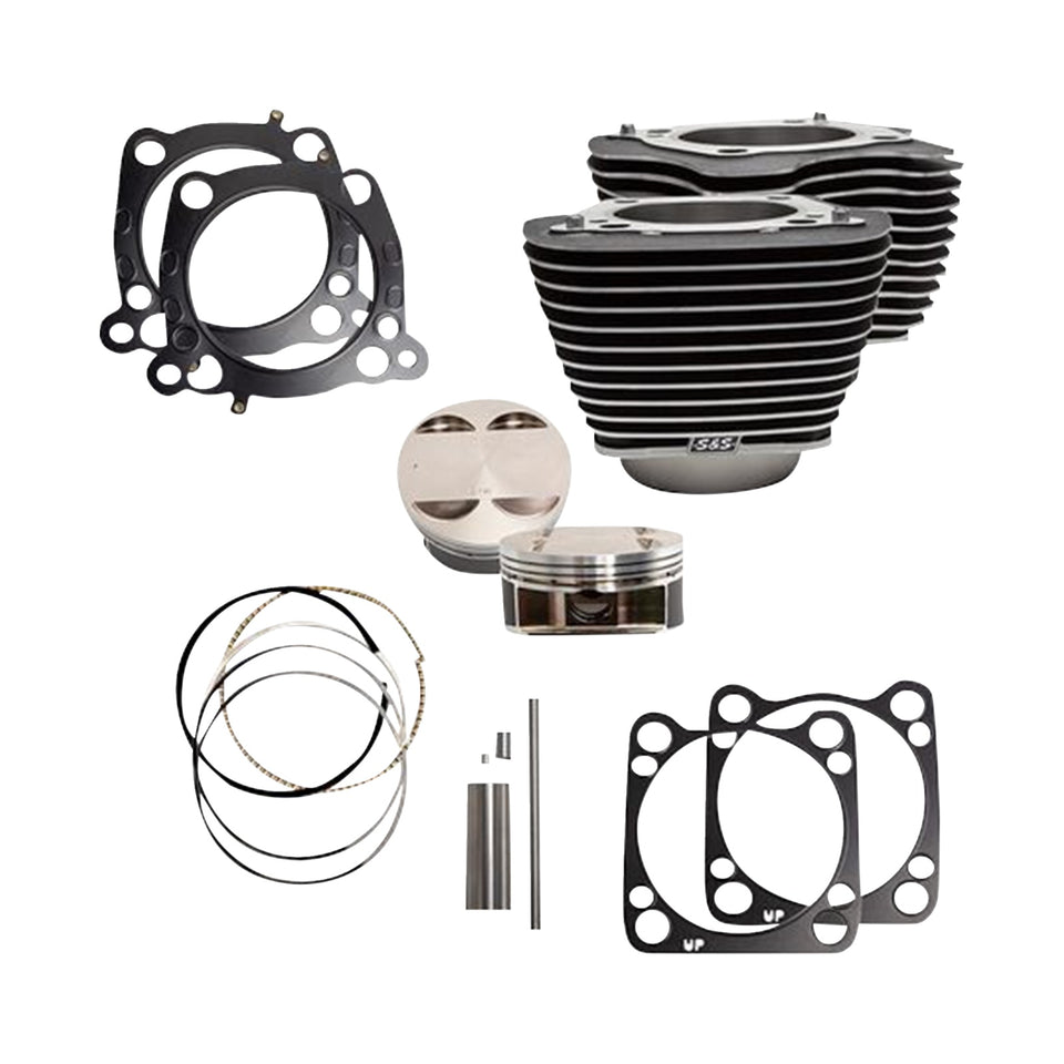 S&S CYCLE - CYLINDER KIT - 131" STROKER CYLINDER - BLACK GRANITE W/HIGHLIGHTS - M8