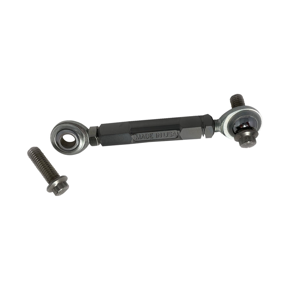 ALLOY ART - ADJUSTABLE STABILIZER LINK - FRONT - BLACK ANODIZED - TOURING