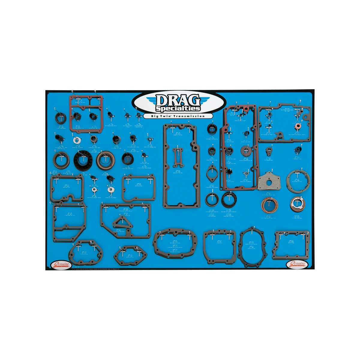 DRAG SPECIALTIES - TRANS GASKET DISPLAY - BIG TWIN
