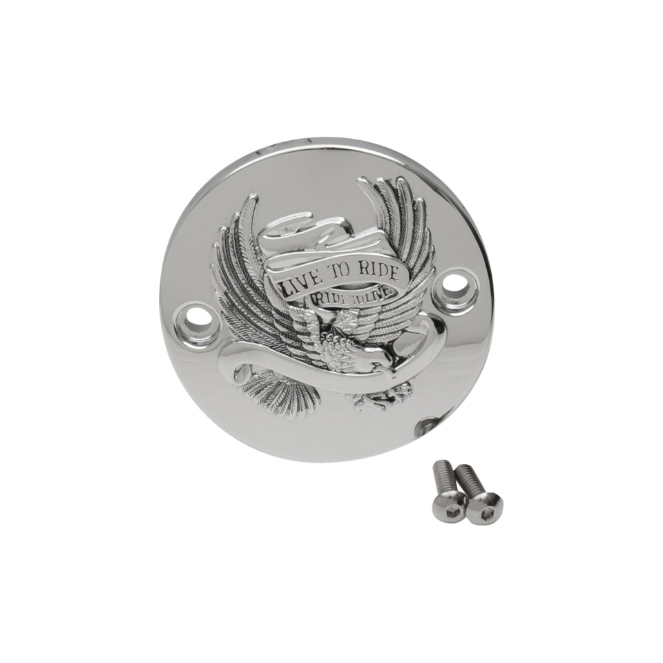 DRAG SPECIALTIES - POINTS COVER - CHROME/BLACK - M8
