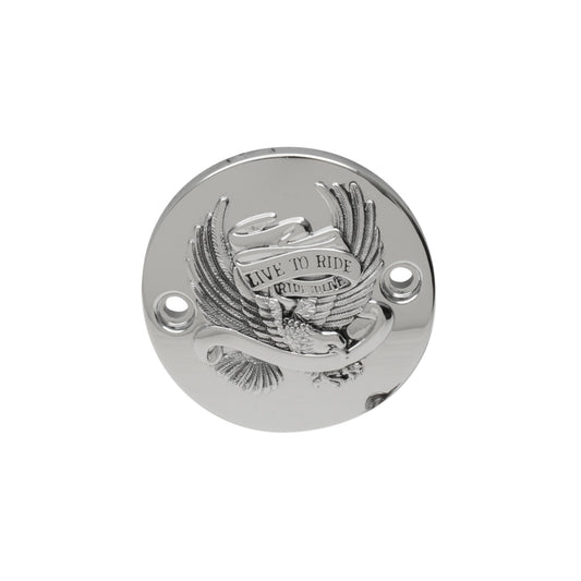 DRAG SPECIALTIES - POINTS COVER - CHROME/BLACK - M8