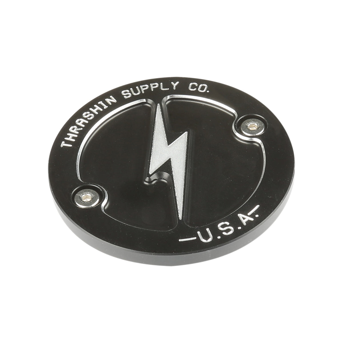 THRASHIN SUPPLY CO. - POINTS COVER - DISHED - BLACK - 2 HOLE - M8