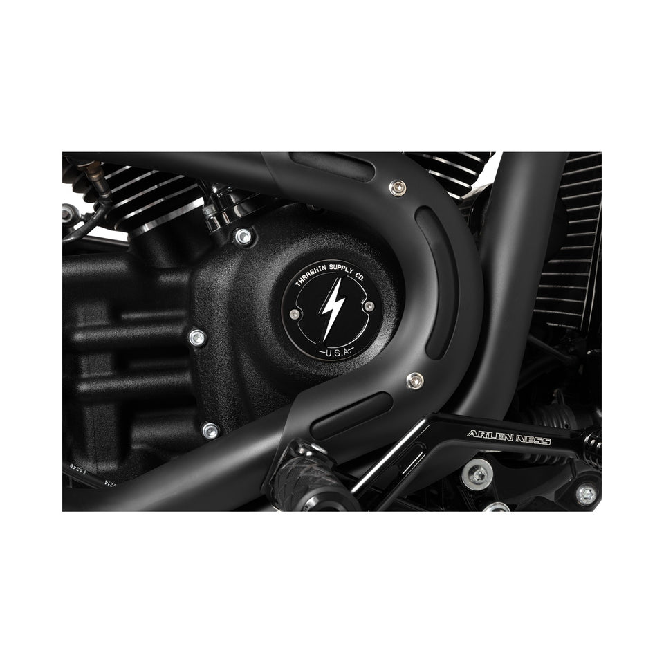 THRASHIN SUPPLY CO. - POINTS COVER - DISHED - BLACK - 2 HOLE - M8