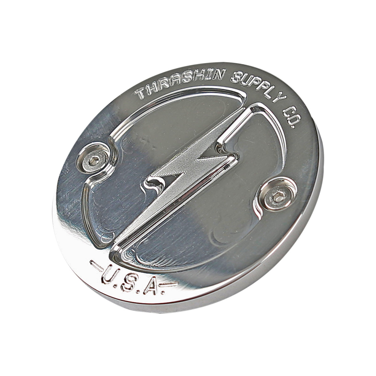 THRASHIN SUPPLY CO. - POINTS COVER - DISHED - POLISHED - 2 HOLE - M8