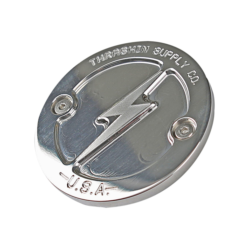THRASHIN SUPPLY CO. - POINTS COVER - DISHED - POLISHED - 2 HOLE - M8
