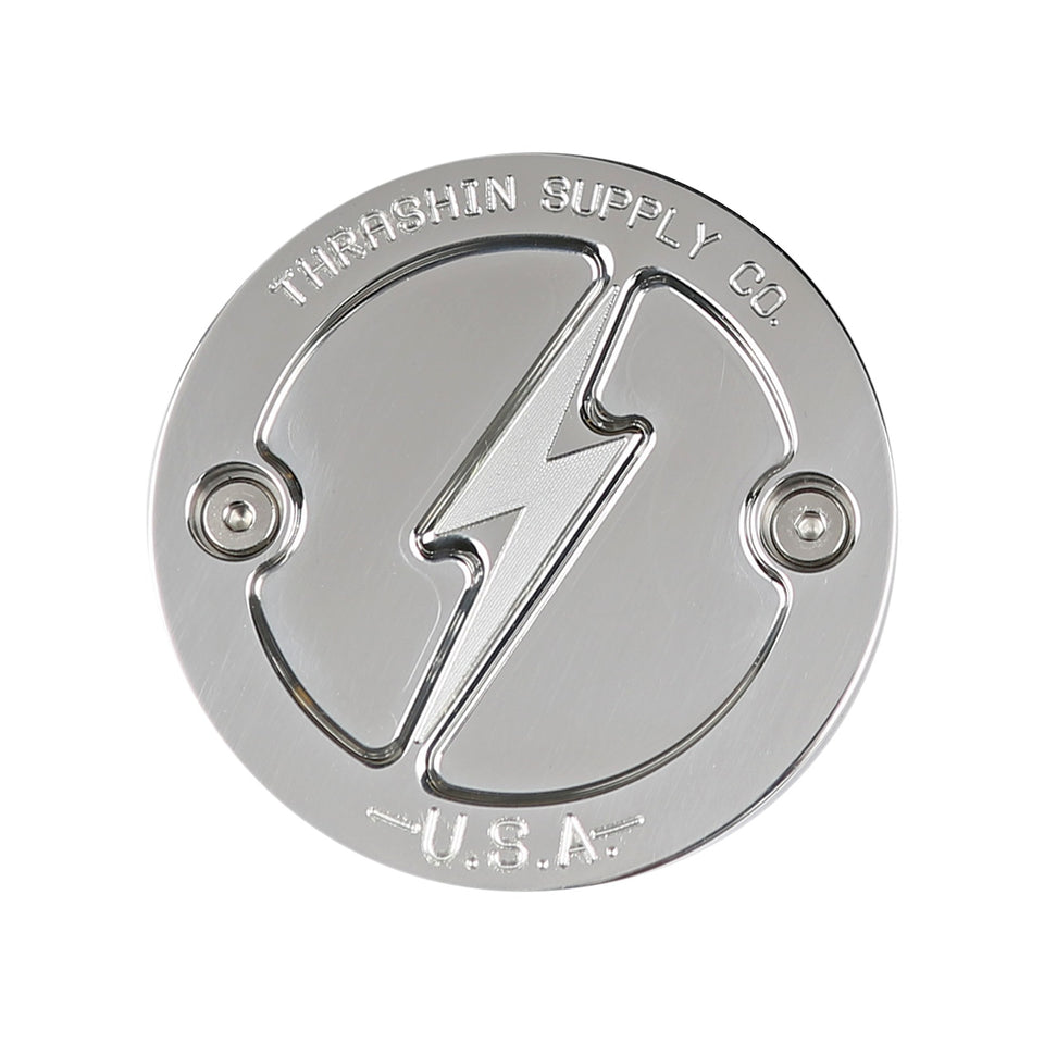 THRASHIN SUPPLY CO. - POINTS COVER - DISHED - POLISHED - 2 HOLE - M8