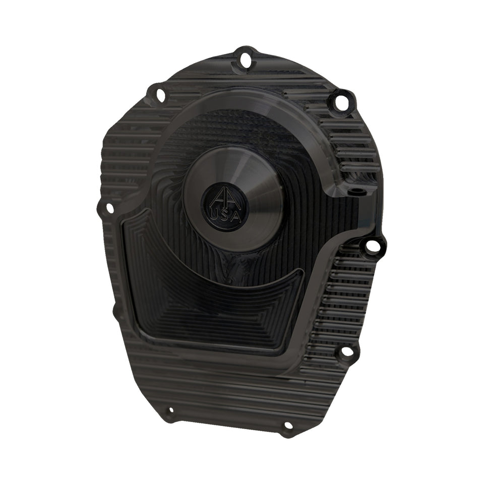 ALLOY ART - COMP CAM COVER - BLACK - FINNED - M8