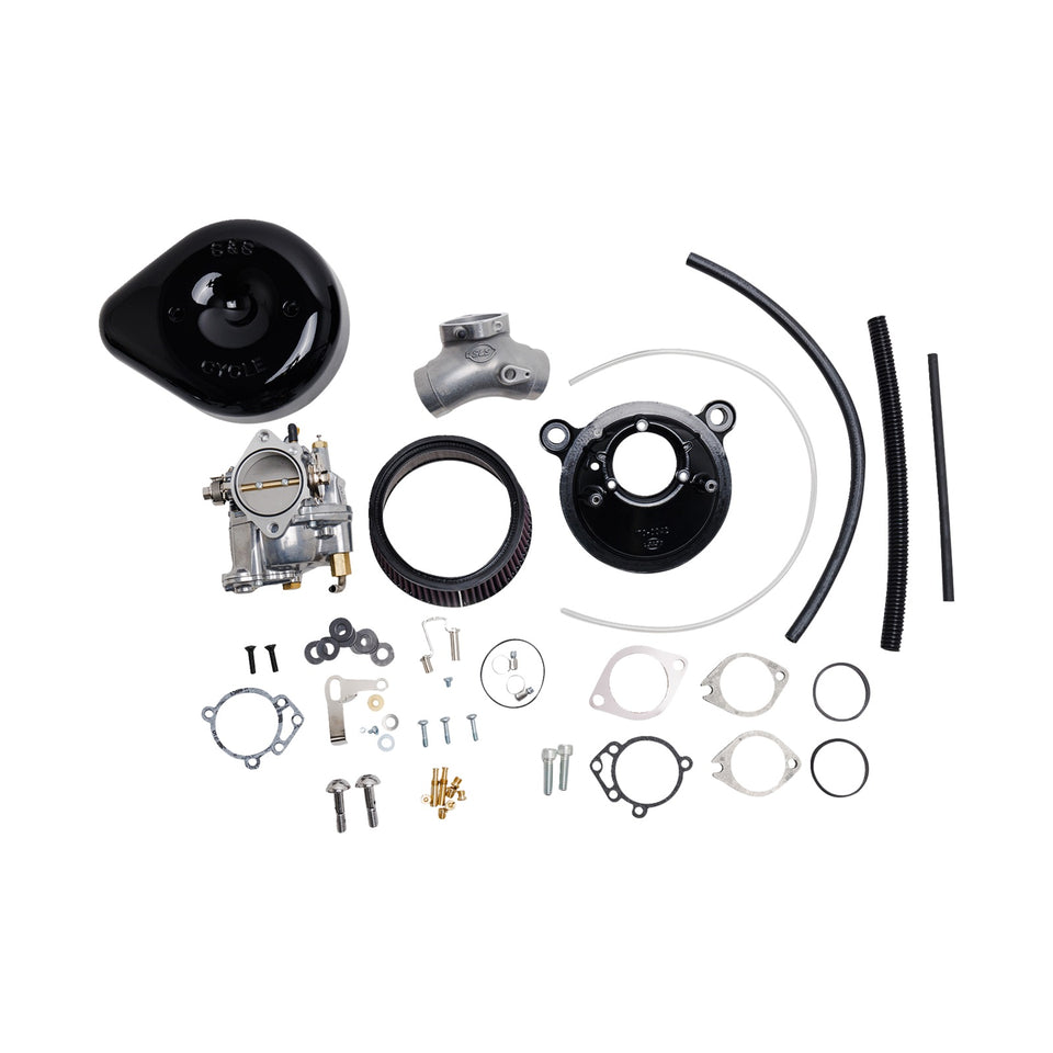 S&S CYCLE - SUPER E CARBURETOR WITH STEALTH AIR CLEANER KIT - GLOSS BLACK - EVOLUTION BIG TWIN
