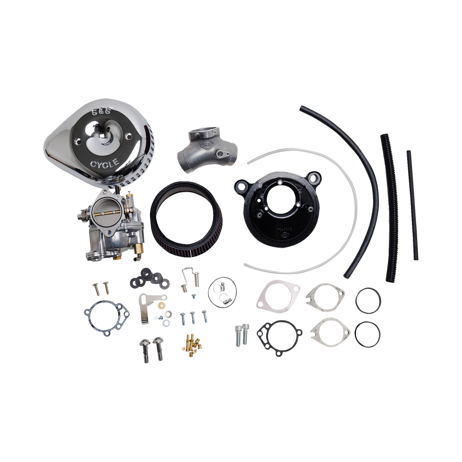 S&S CYCLE - SUPER G CARBURETOR WITH STEALTH AIR CLEANER KIT - CHROME - EVOLUTION BIG TWIN