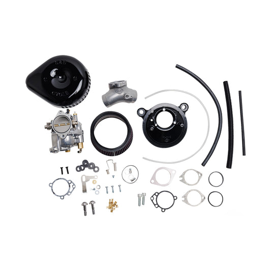 S&S CYCLE - SUPER G CARBURETOR WITH STEALTH AIR CLEANER KIT - GLOSS BLACK - EVOLUTION BIG TWIN