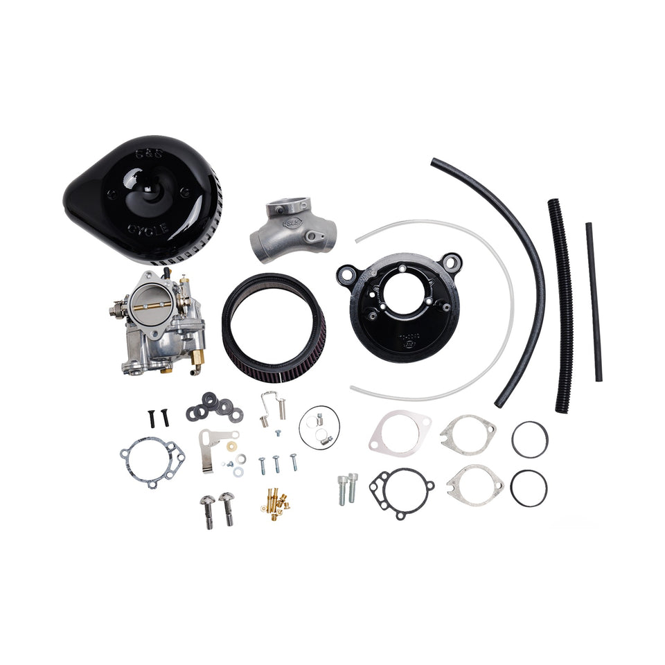 S&S CYCLE - SUPER G CARBURETOR WITH STEALTH AIR CLEANER KIT - GLOSS BLACK - EVOLUTION BIG TWIN