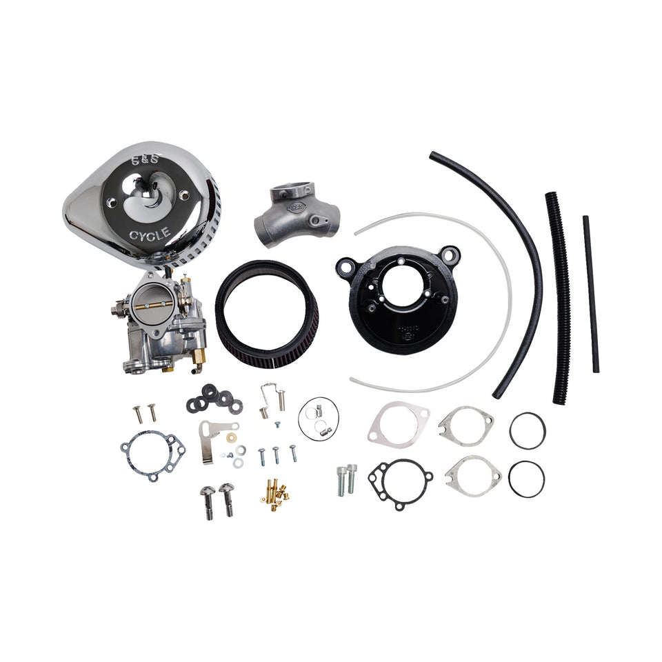 S&S CYCLE - SUPER G CARBURETOR WITH STEALTH AIR CLEANER KIT - CHROME - TWIN CAM