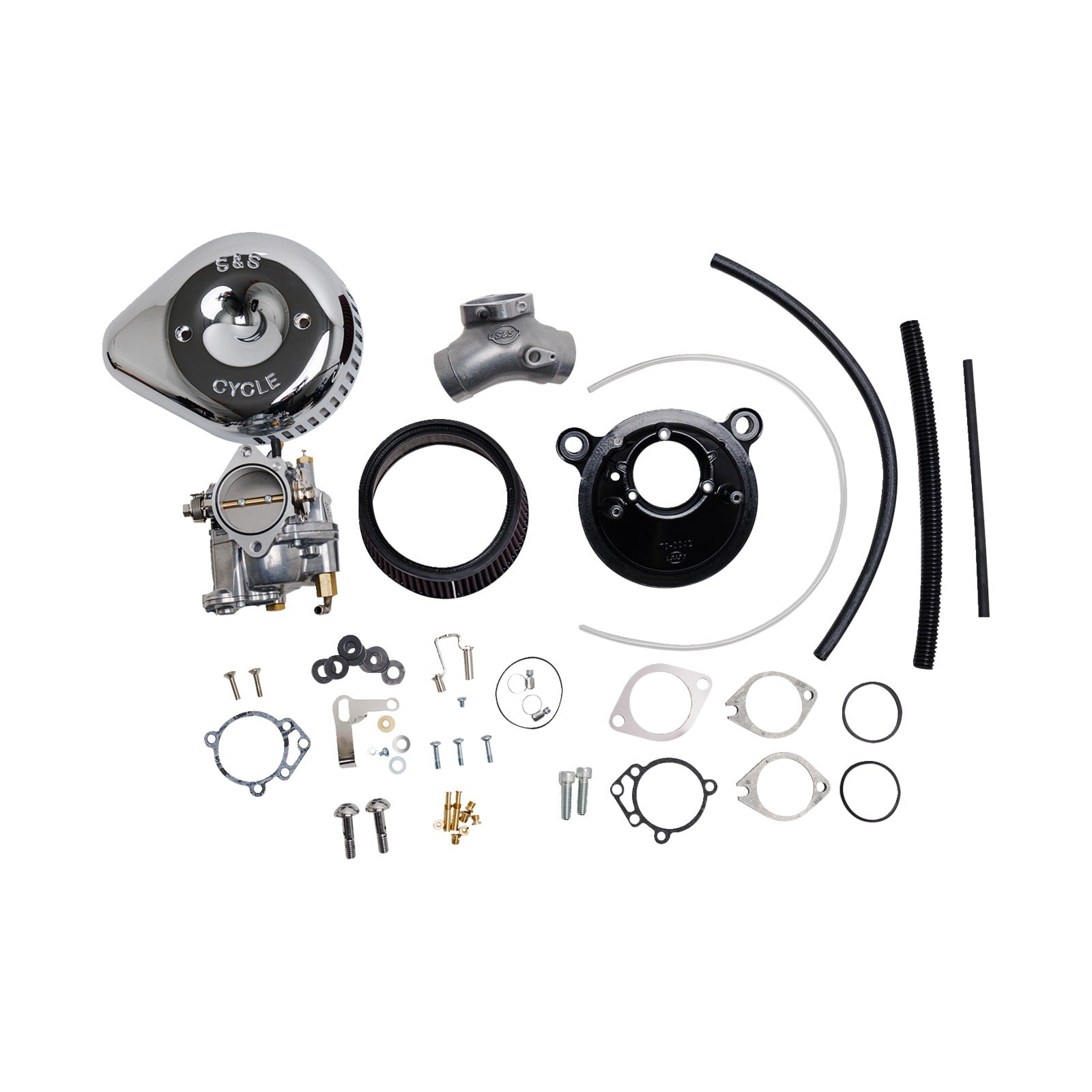 S&S CYCLE - SUPER G CARBURETOR WITH STEALTH AIR CLEANER KIT - CHROME - TWIN CAM
