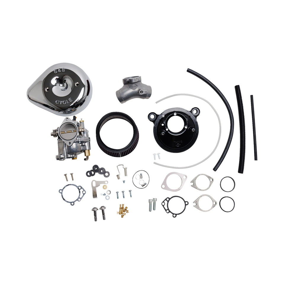 S&S CYCLE - SUPER E CARBURETOR WITH STEALTH AIR CLEANER KIT - CHROME - TWIN CAM
