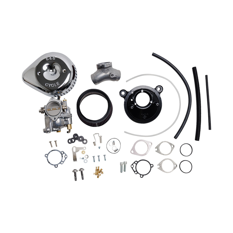S&S CYCLE - SUPER G CARBURETOR WITH STEALTH AIR CLEANER KIT - CHROME - TWIN CAM