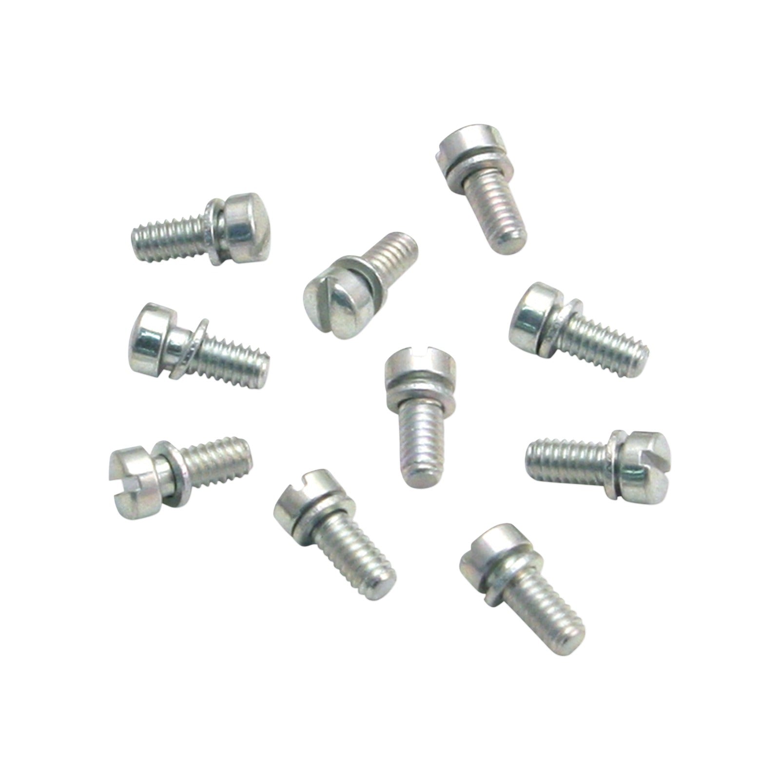 S&S CYCLE - SLOTTED ROUND HEAD SCREWS - 10-PACK
