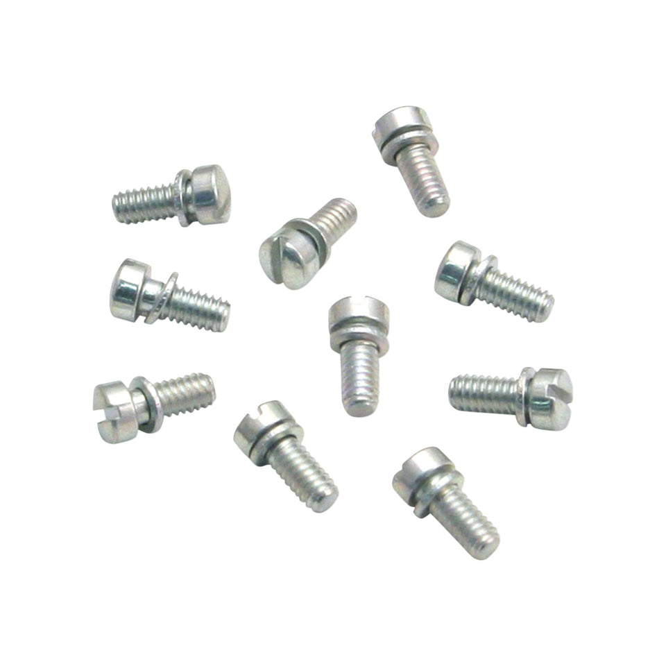 S&S CYCLE - SLOTTED ROUND HEAD SCREWS - 10-PACK