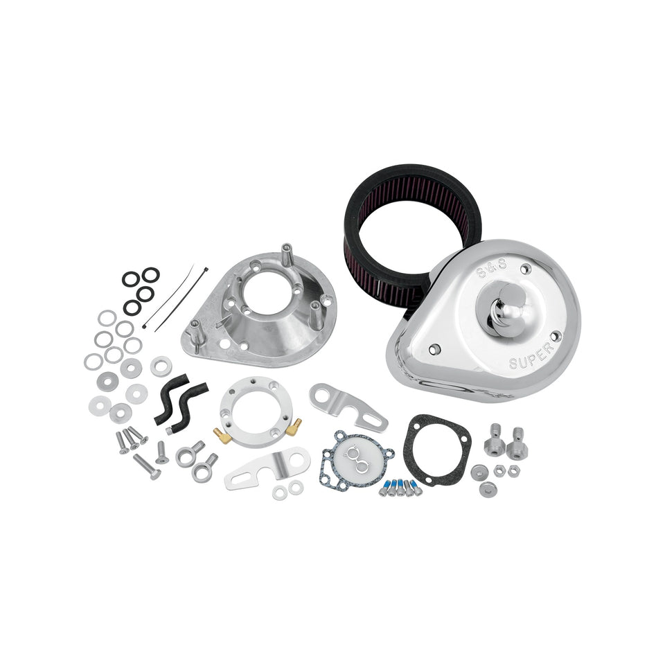 S&S CYCLE - TEARDROP AIR CLEANER KIT - CHROME