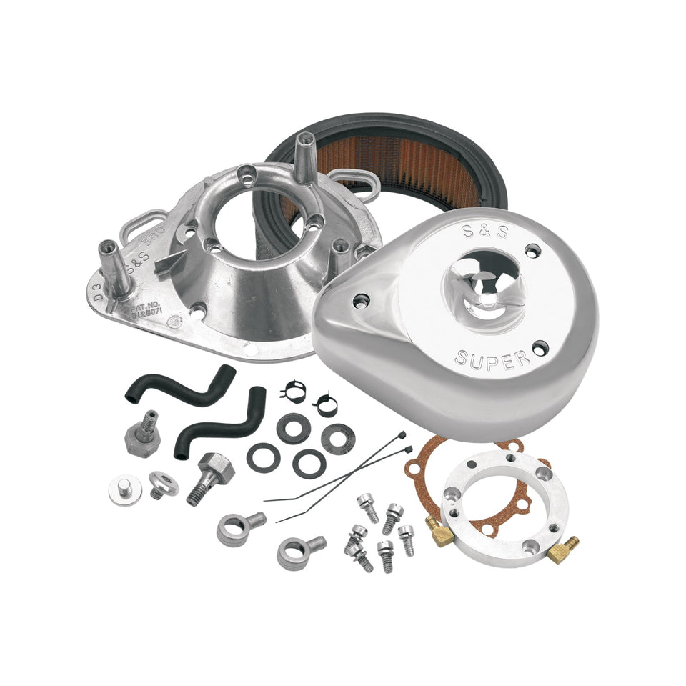 S&S CYCLE - TEARDROP AIR CLEANER KIT - CHROME