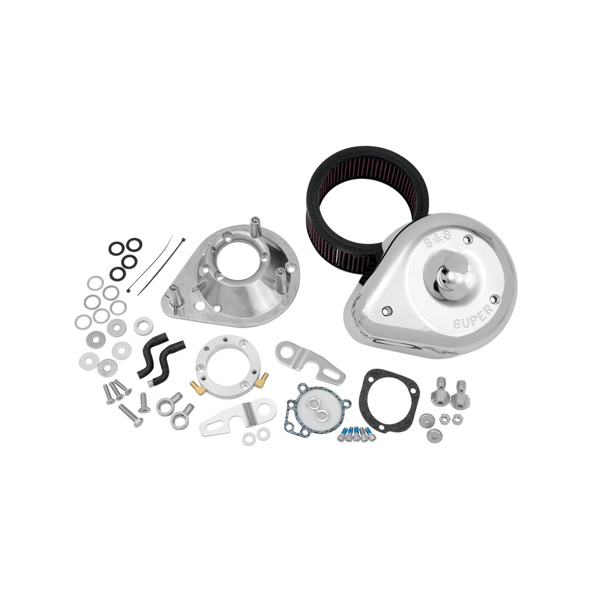S&S CYCLE - TEARDROP AIR CLEANER KIT - GLOSS BLACK