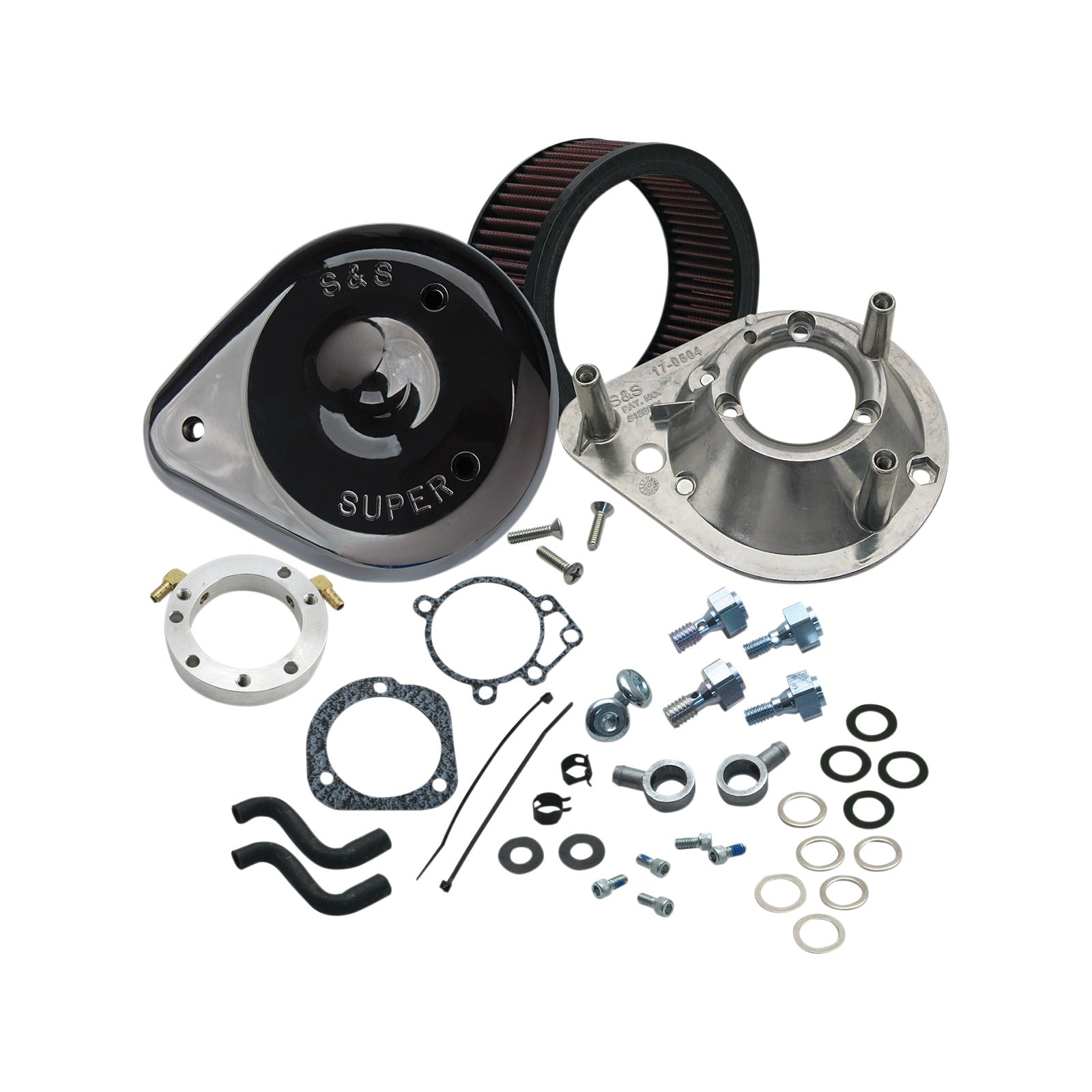 S&S CYCLE - TEARDROP AIR CLEANER KIT - GLOSS BLACK