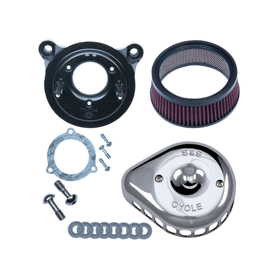 S&S CYCLE - MINI TEARDROP STEALTH AIR CLEANER KIT - CHROME