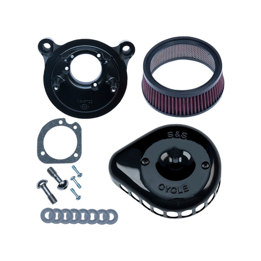 S&S CYCLE - MINI TEARDROP STEALTH AIR CLEANER KIT - GLOSS BLACK