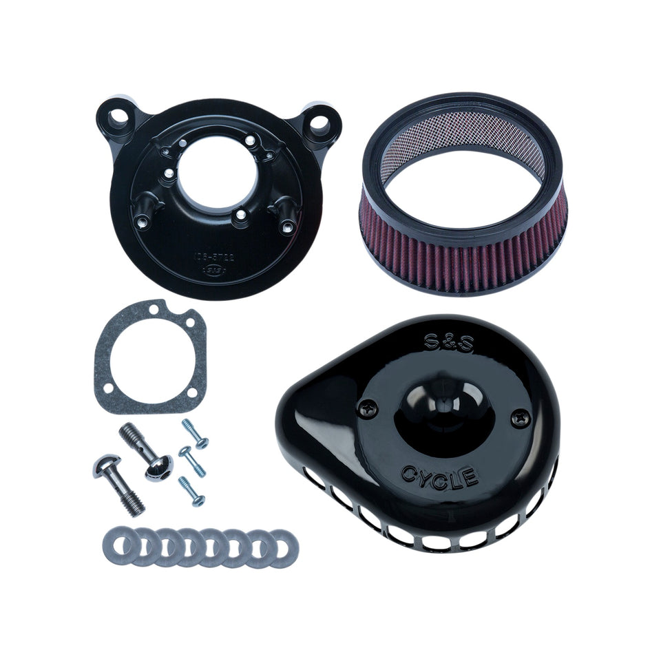 S&S CYCLE - MINI TEARDROP STEALTH AIR CLEANER KIT - GLOSS BLACK