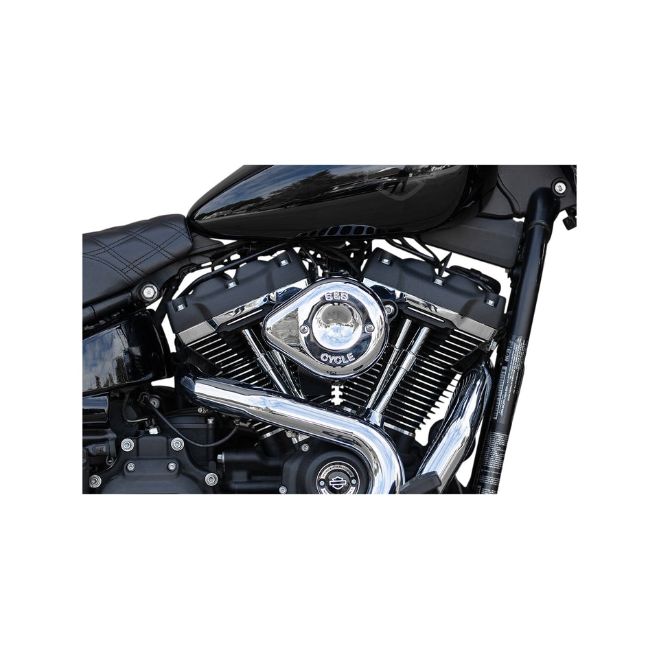 S&S CYCLE - MINI TEARDROP STEALTH AIR CLEANER KIT - CHROME