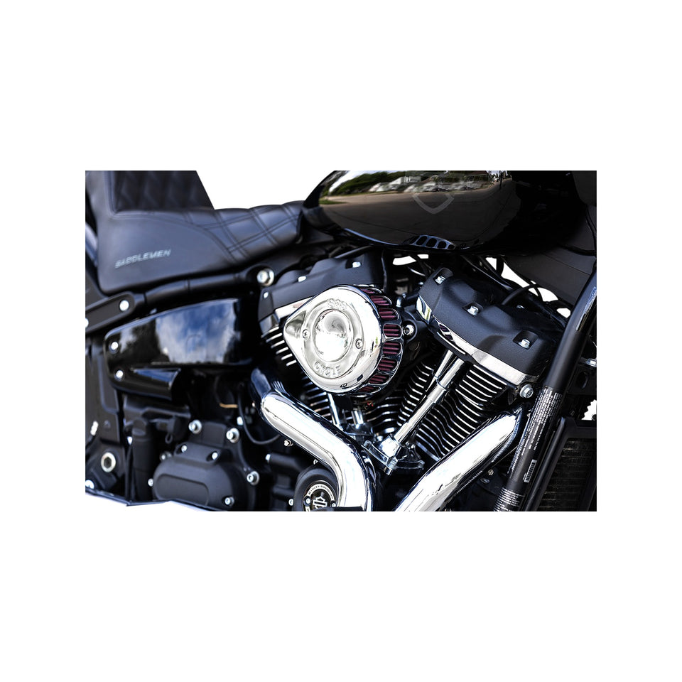 S&S CYCLE - MINI TEARDROP STEALTH AIR CLEANER KIT - CHROME