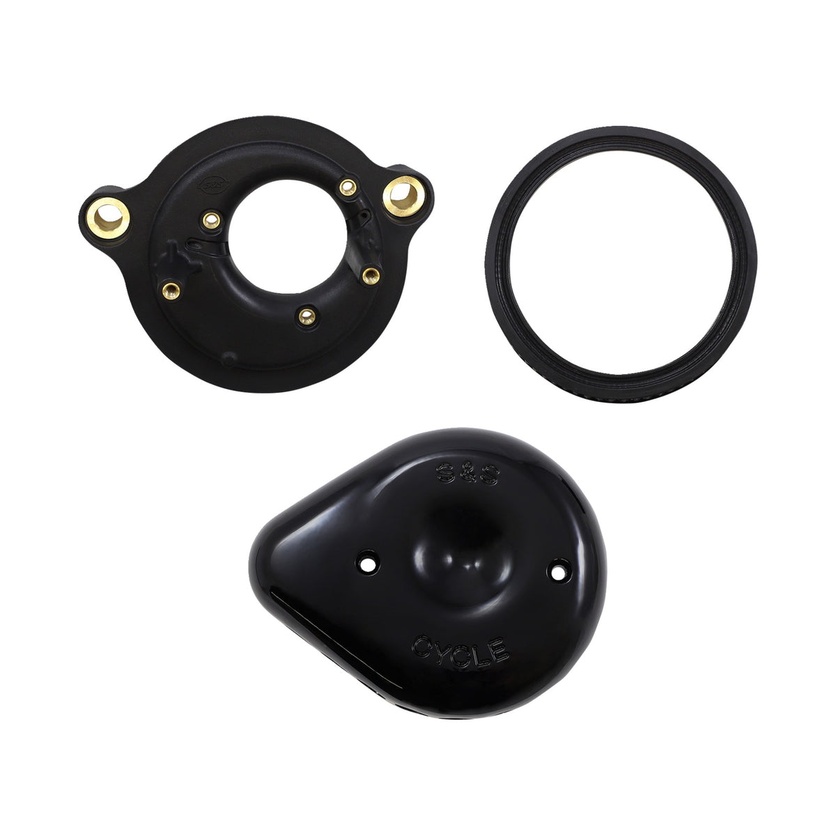 S&S CYCLE - MINI TEARDROP STEALTH AIR CLEANER KIT - GLOSS BLACK