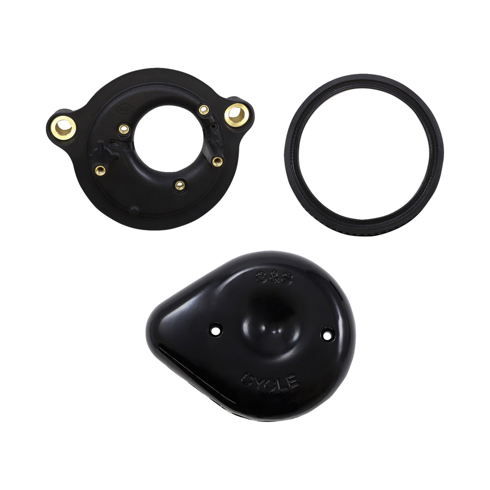 S&S CYCLE - MINI TEARDROP STEALTH AIR CLEANER KIT - GLOSS BLACK