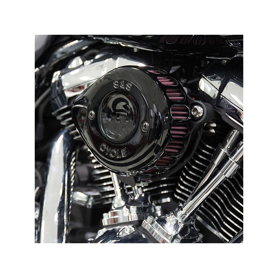 S&S CYCLE - MINI TEARDROP STEALTH AIR CLEANER KIT - GLOSS BLACK