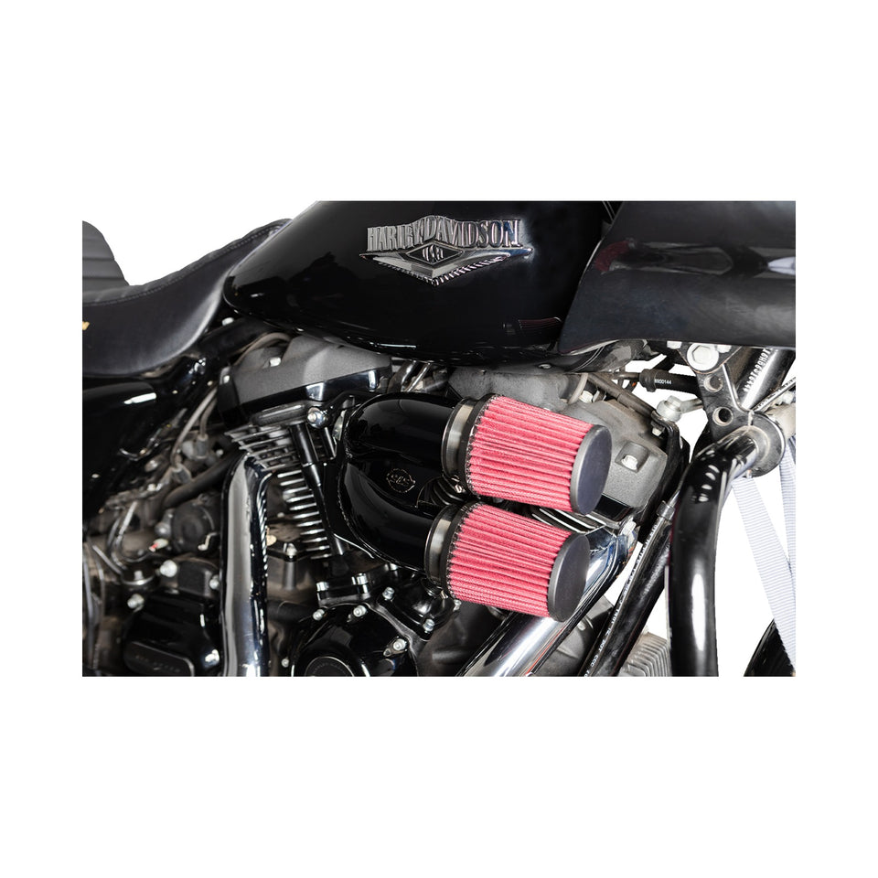 S&S CYCLE - TUNED INDUCTION AIR CLEANER KIT - GLOSS BLACK