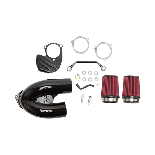 S&S CYCLE - TUNED INDUCTION AIR CLEANER KIT - GLOSS BLACK