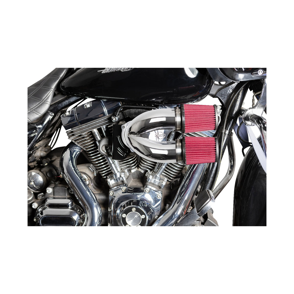 S&S CYCLE - TUNED INDUCTION AIR CLEANER KIT - CHROME