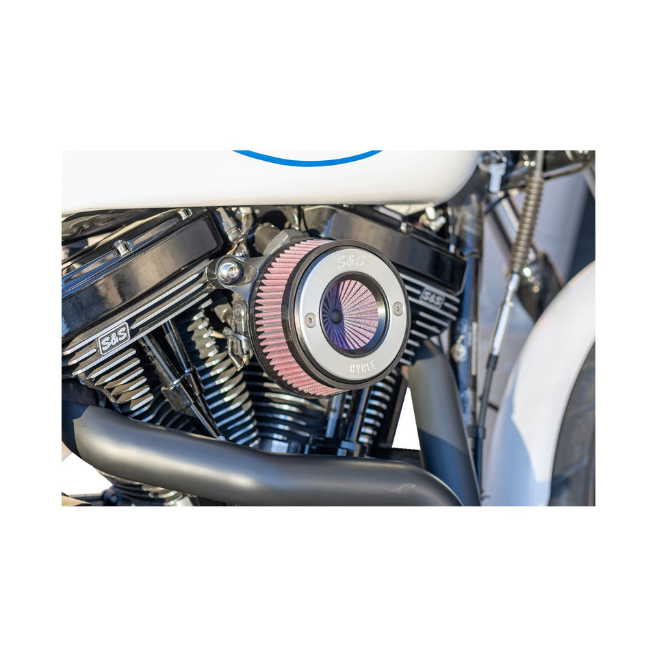 S&S CYCLE - AIR STINGER STEALTH AIR CLEANER KIT - BLACK CHROME RING