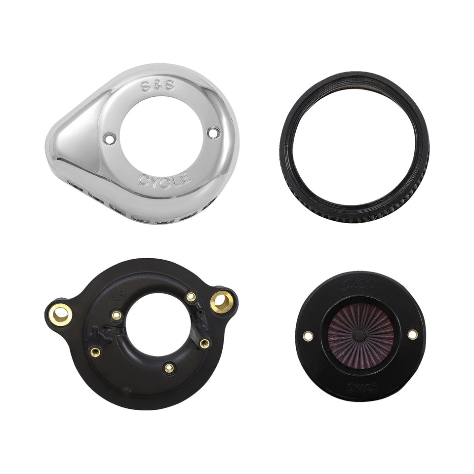 S&S CYCLE - AIR STINGER STEALTH AIR CLEANER KIT - CHROME
