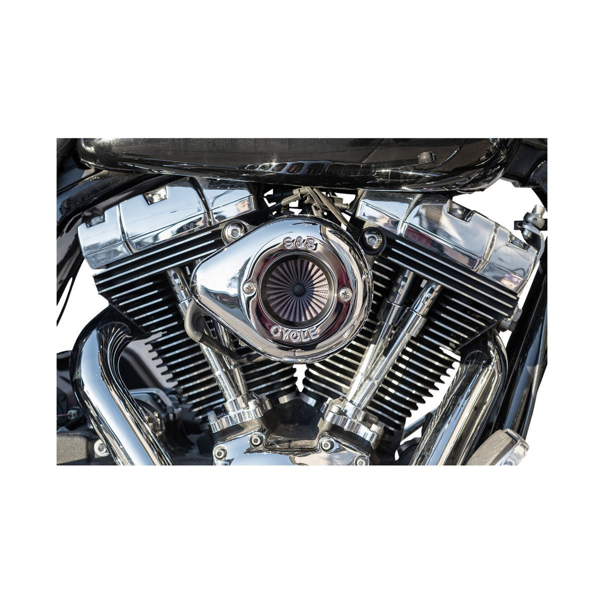 S&S CYCLE - AIR STINGER STEALTH AIR CLEANER KIT - CHROME